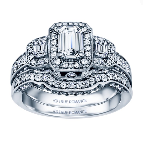 Rm1256e-14k White Gold Halo Engagement Ring