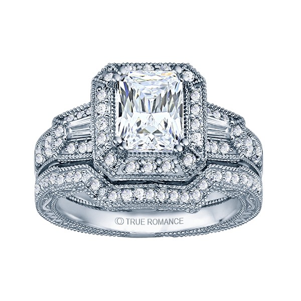 Radiant Diamond Vintage Engagement Ring