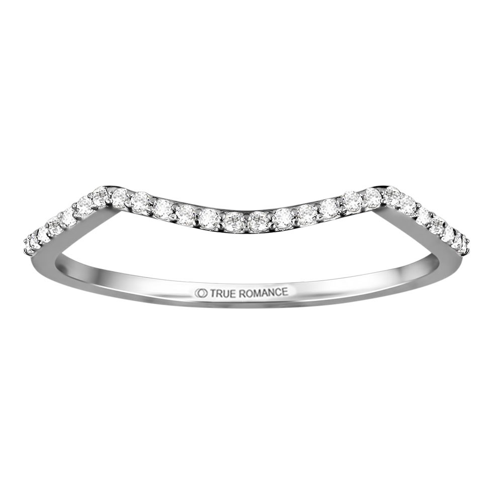 Rm1346 -14k White Gold Round Cut Halo Diamond Infinity Engagement Ring