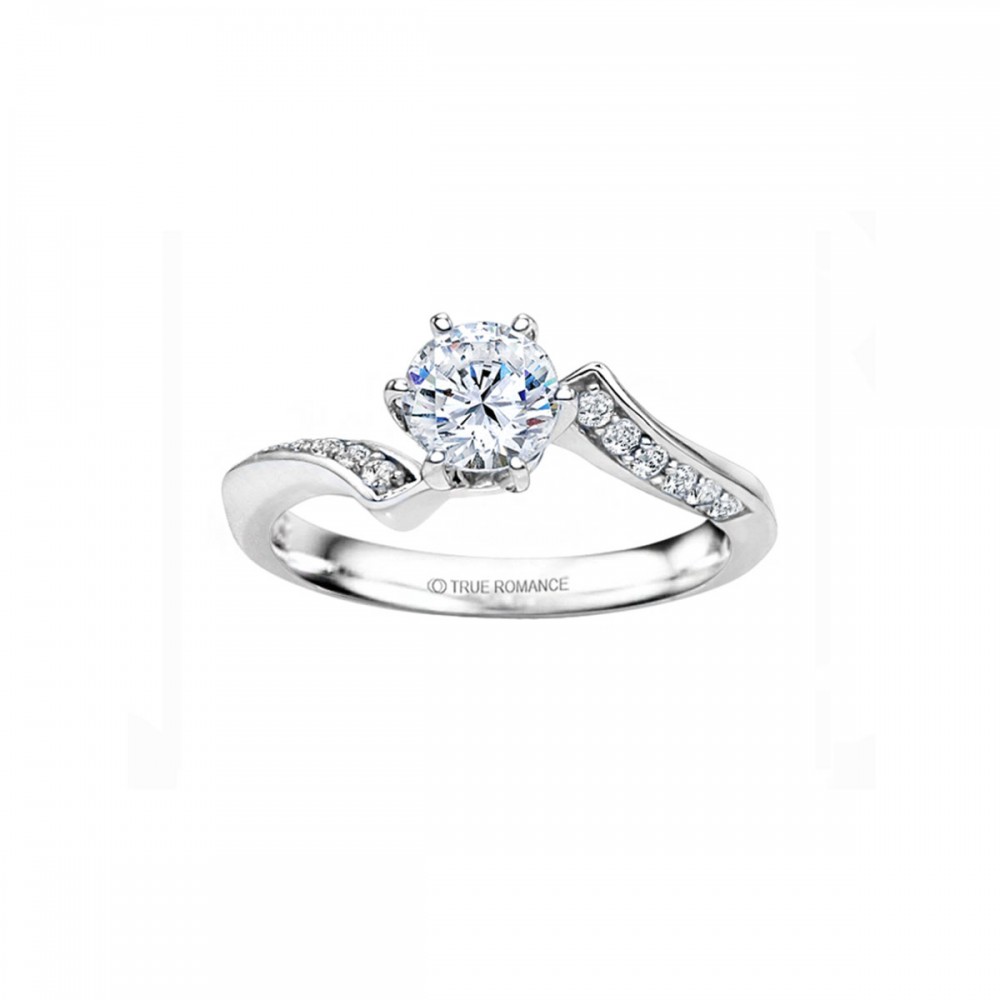 Rm1349-14k White Gold Classic Engagement Ring