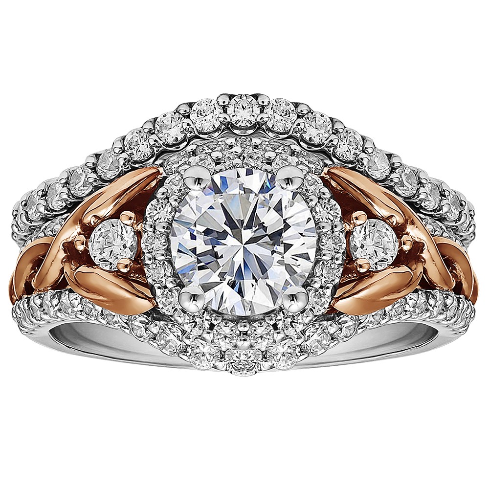Round Diamond Halo Diamond Engagement Ring
