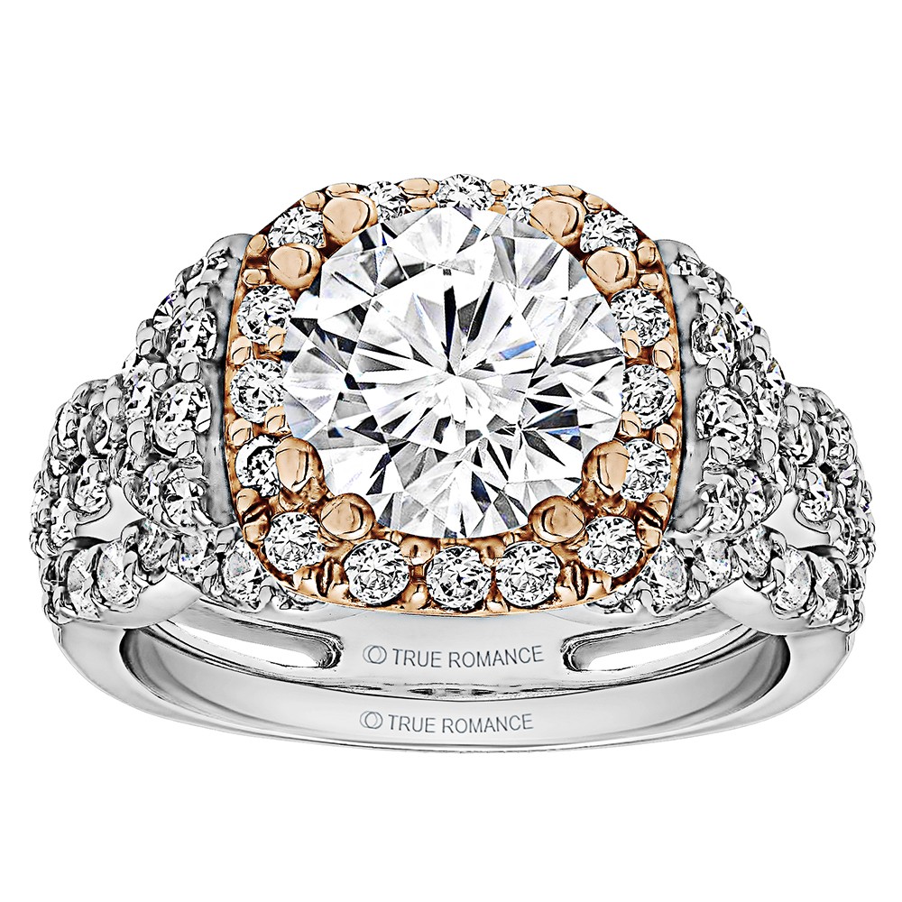 Round Diamond Infinity/Halo Engagement Ring