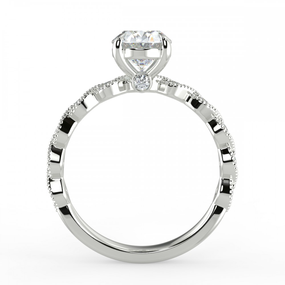 Oval Traditional Suprise Diamond Engagement Ring