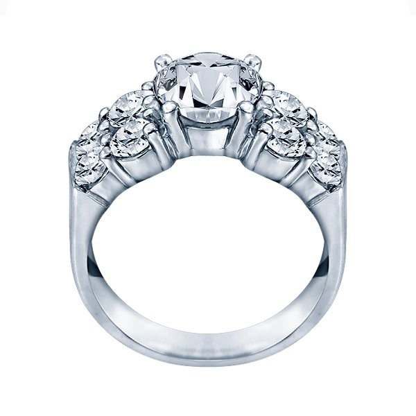 Rm1053-14k White Gold Classic Engagement Ring