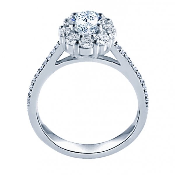 Rm1381v-14k White Gold Oval Cut Halo Diamond Engagement Ring