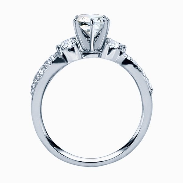 Rm1443-14k White Gold Infinity Engagement Ring