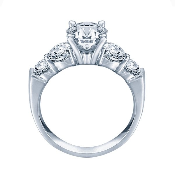 Rm993-14k White Gold Classic Engagement Ring