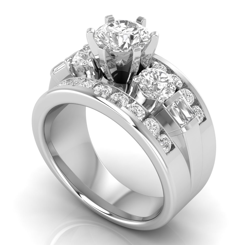 Rm426-14k White Gold Engagement Ring From Nostalgic Collection