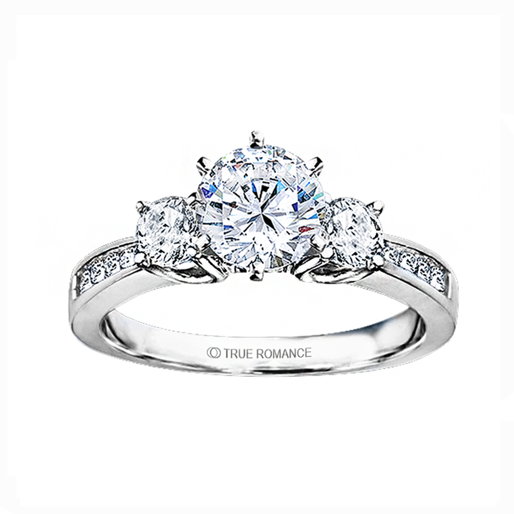 Rm576-14k White Gold Classic Engagement Ring