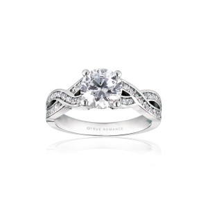 Rm1016-14k White Gold Infinity Engagement Ring