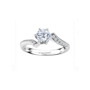 Rm1349-14k White Gold Classic Engagement Ring
