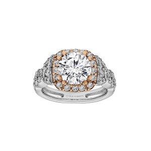 Round Diamond Infinity/Halo Engagement Ring