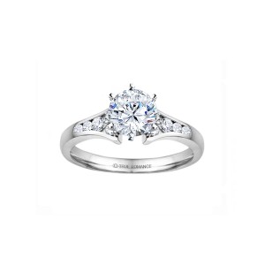 Rm946-14k White Gold Classic Engagement Ring