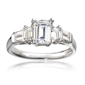 Rm456-14k White Gold Engagement Ring From Nostalgic Collection