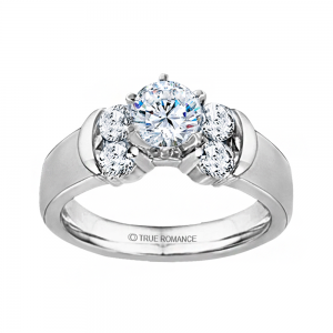 Rm464-14k White Gold Engagement Ring From Nostalgic Collection