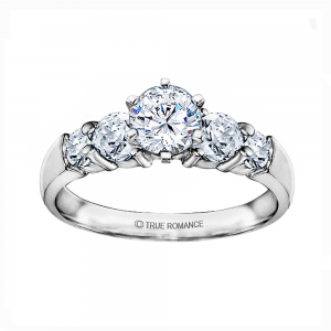 Rm504-14k White Gold Classic Engagement Ring