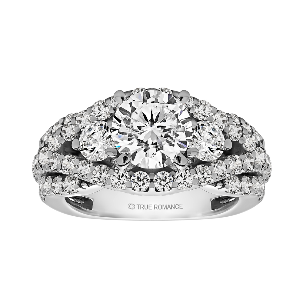 Rm1431-14k White Gold Infinity Engagement Ring