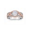 Rm1413tt -14k Rose Gold Round Cut Diamond Bi-pass Engagement Ring