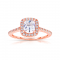 Rm1416cu-14k Rose Gold Cushion Cut Halo Diamond Engagement Ring