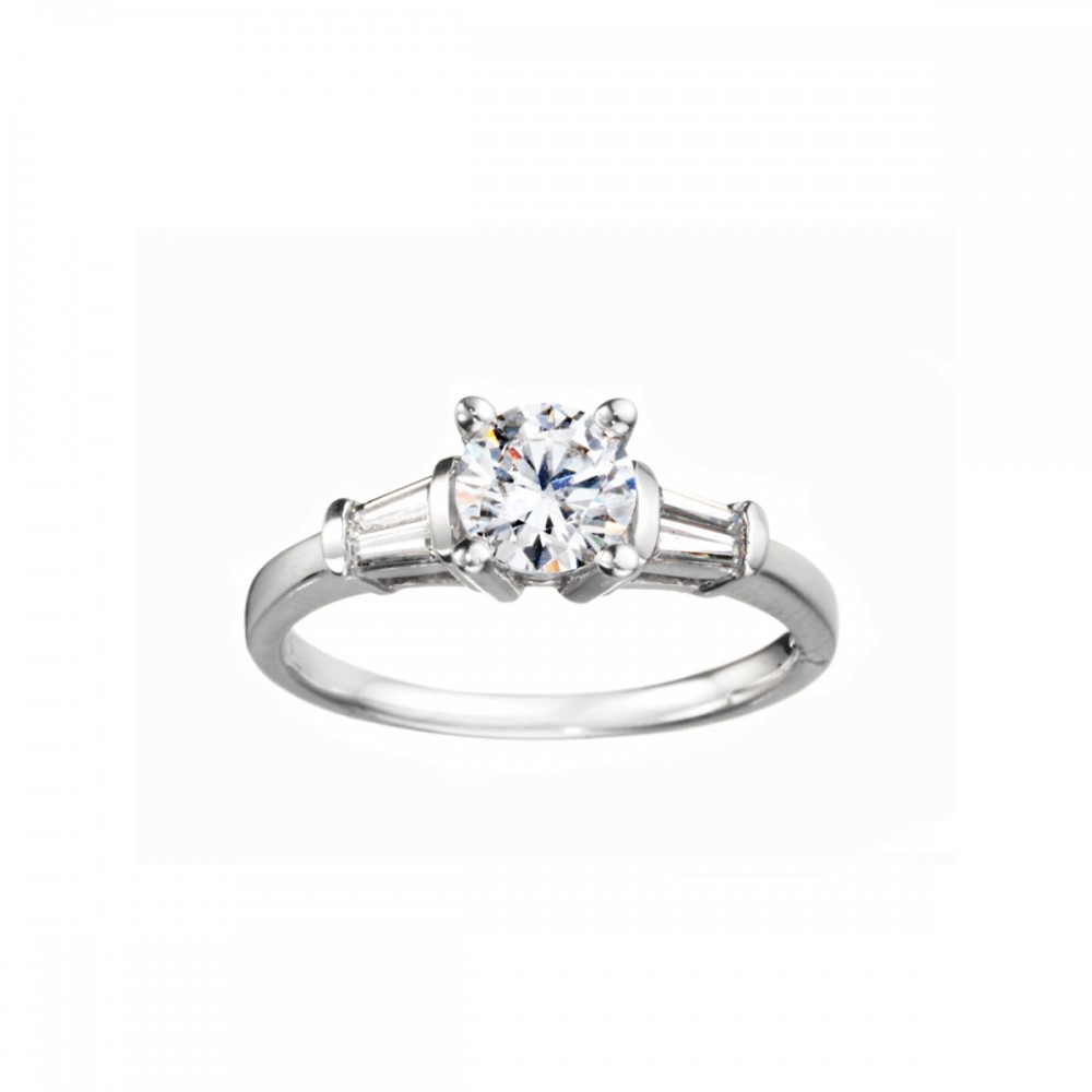 Me810-14k White Gold Engagement Ring From Nostalgic Collection