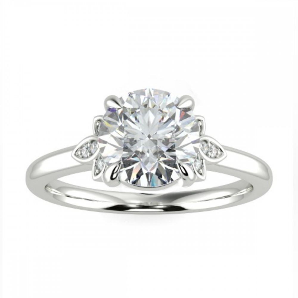 Round Surprise Diamond Engagemnt Ring