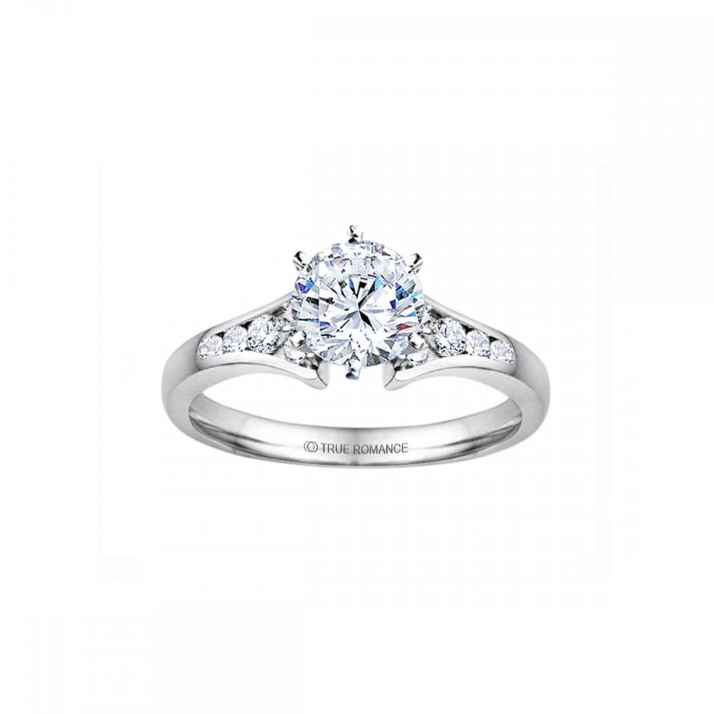 Rm946-14k White Gold Classic Engagement Ring