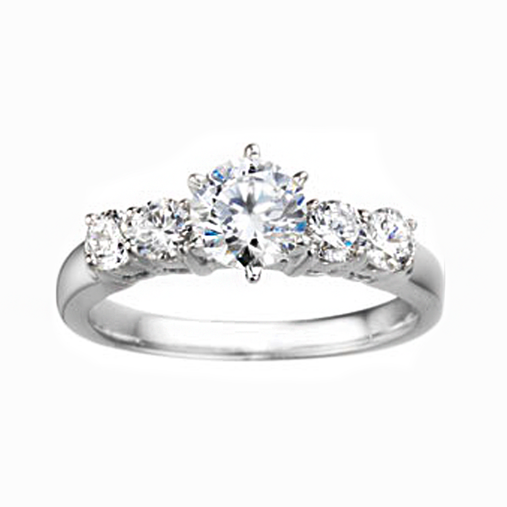 Me515-14k White Gold Engagement Ring From Nostalgic Collection