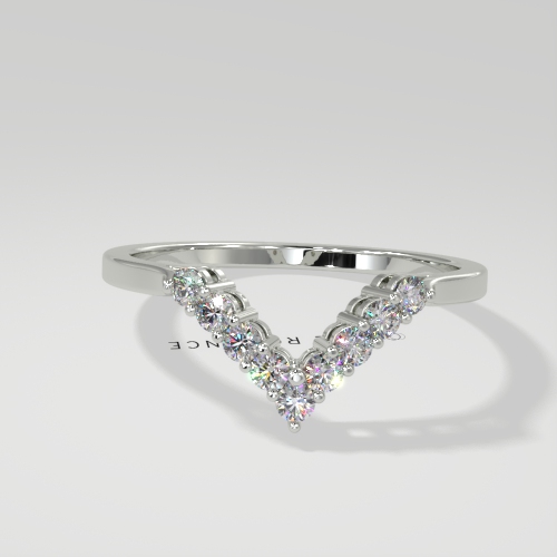 V Shaped Prong Set Tiara Band