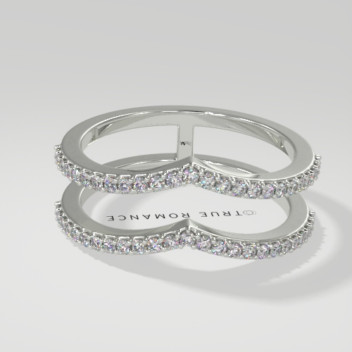 Chevron Twin Tiara Ring