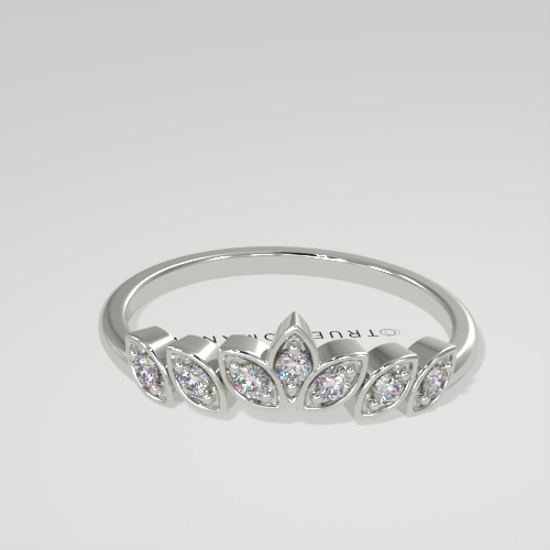 Floral Seven Stone Tiara Band