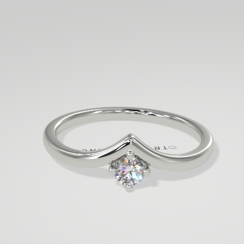 Single Stone Chevron Tiara Band