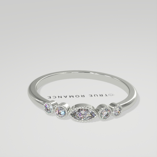 Diamond Eye Millgrain Tiara Band