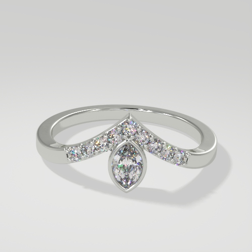 Large Marquise V Tiara Ring