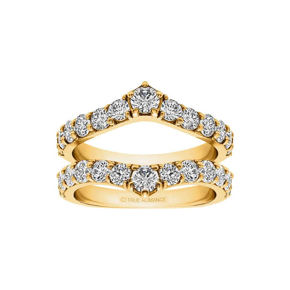 Colorless Lab Diamond Statement Chevron Ring Jacket