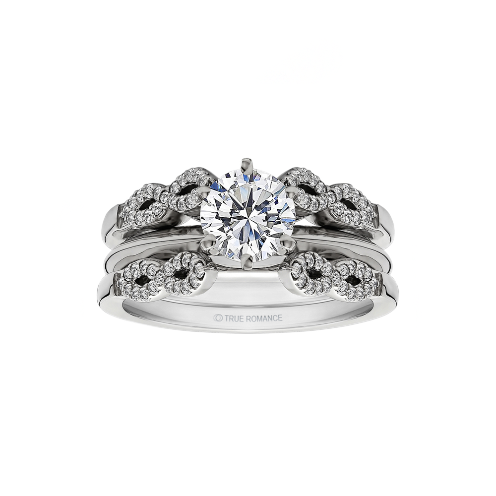 14K White Gold Solitaire Ring Guard/Enhancer RG148G