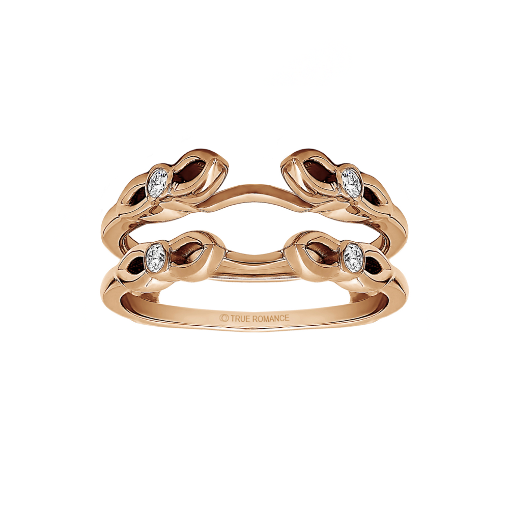 14K Rose Gold Solitaire Ring Guard/Enhancer RG150RG
