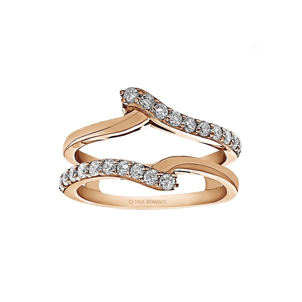 14K Rose Gold Solitaire Ring Guard/Enhancer RG170RG