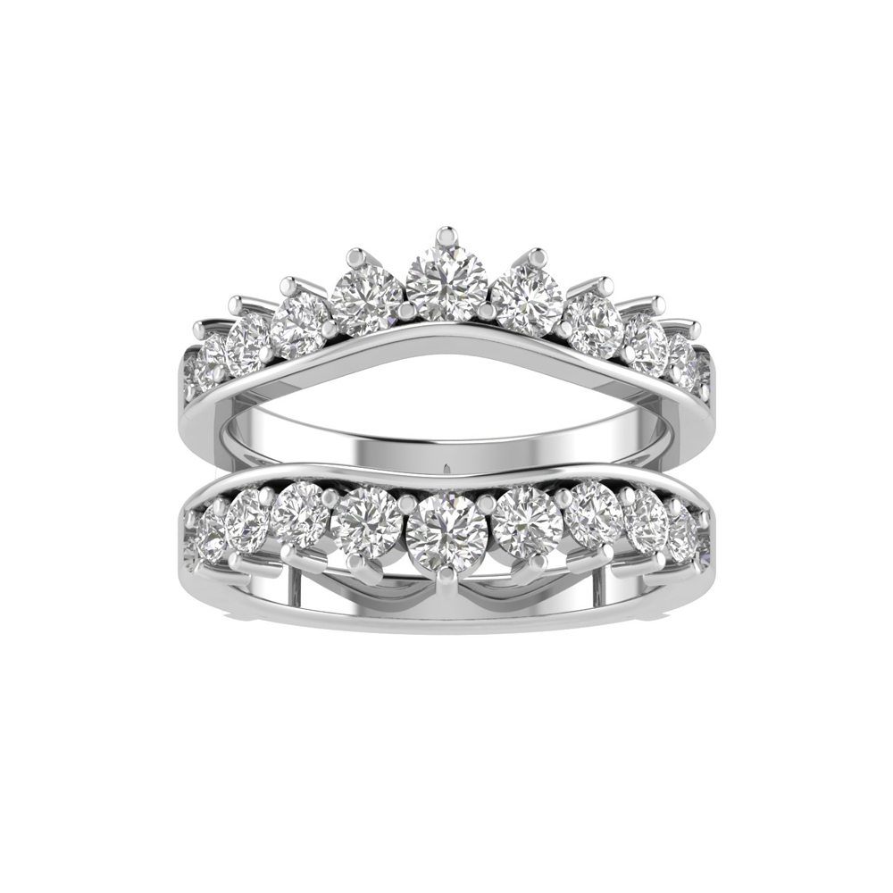 Colorless Lab Diamond Half Channel Ring Jacket