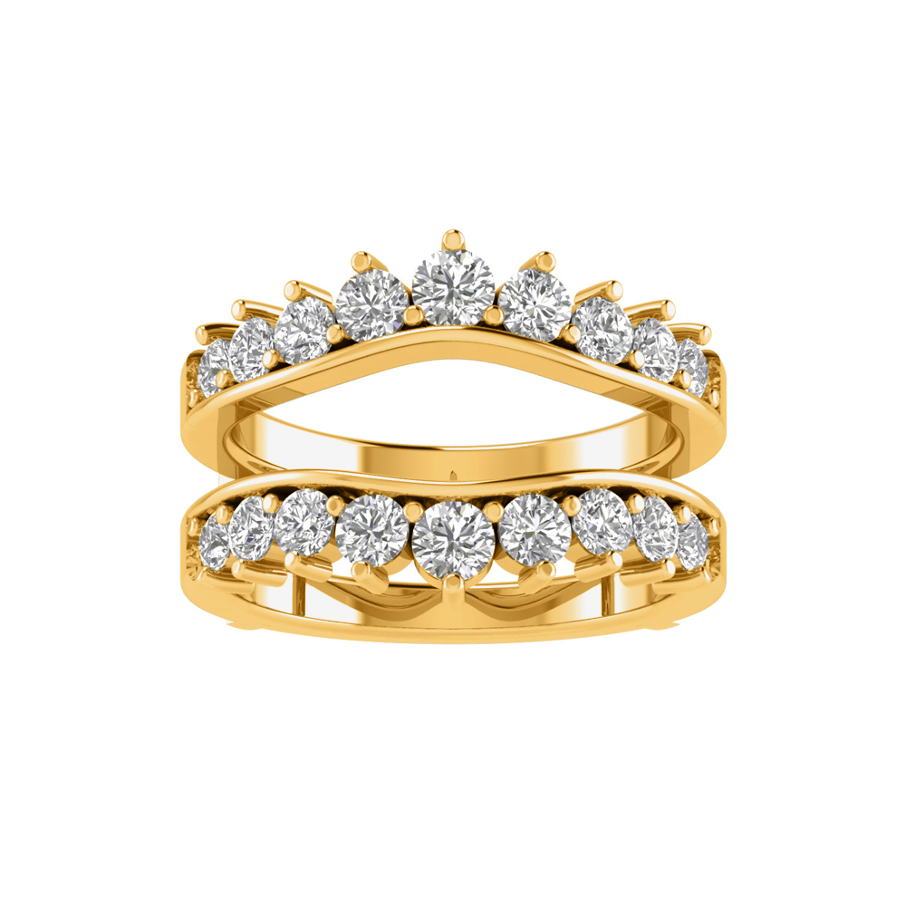 Colorless Lab Diamond Half Channel Ring Jacket