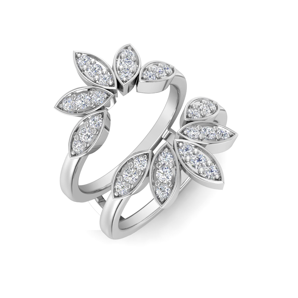 14K White Gold Ring Guard RG350/GWG