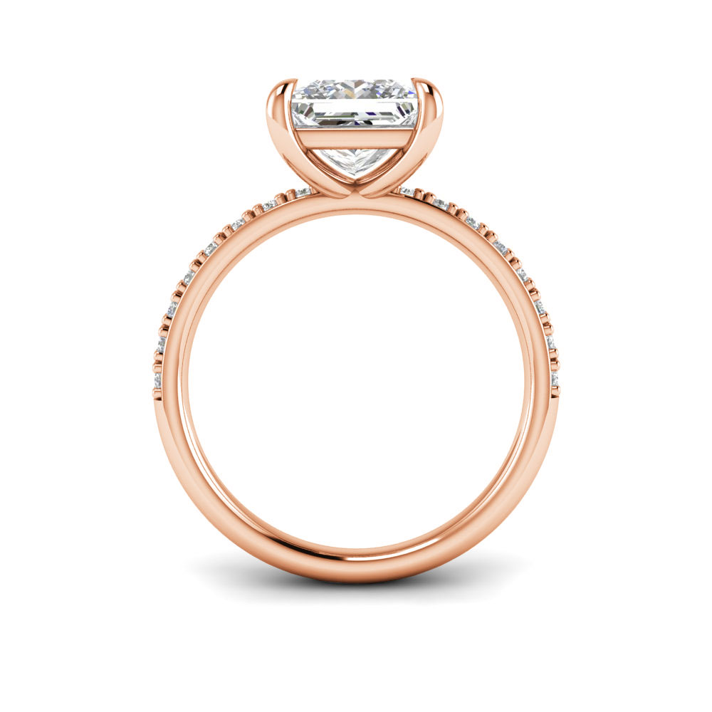 1 Ct Princess Near Colorless Lab Diamond & .16 Ctw Micro-Thin Band Engagement Ring