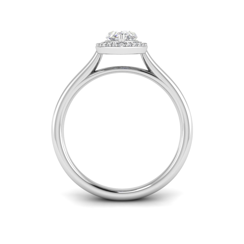 1 Ct Marquise Near Colorless Lab Diamond & 0.15 Ctw Lab Diamond Halo Engagement Ring