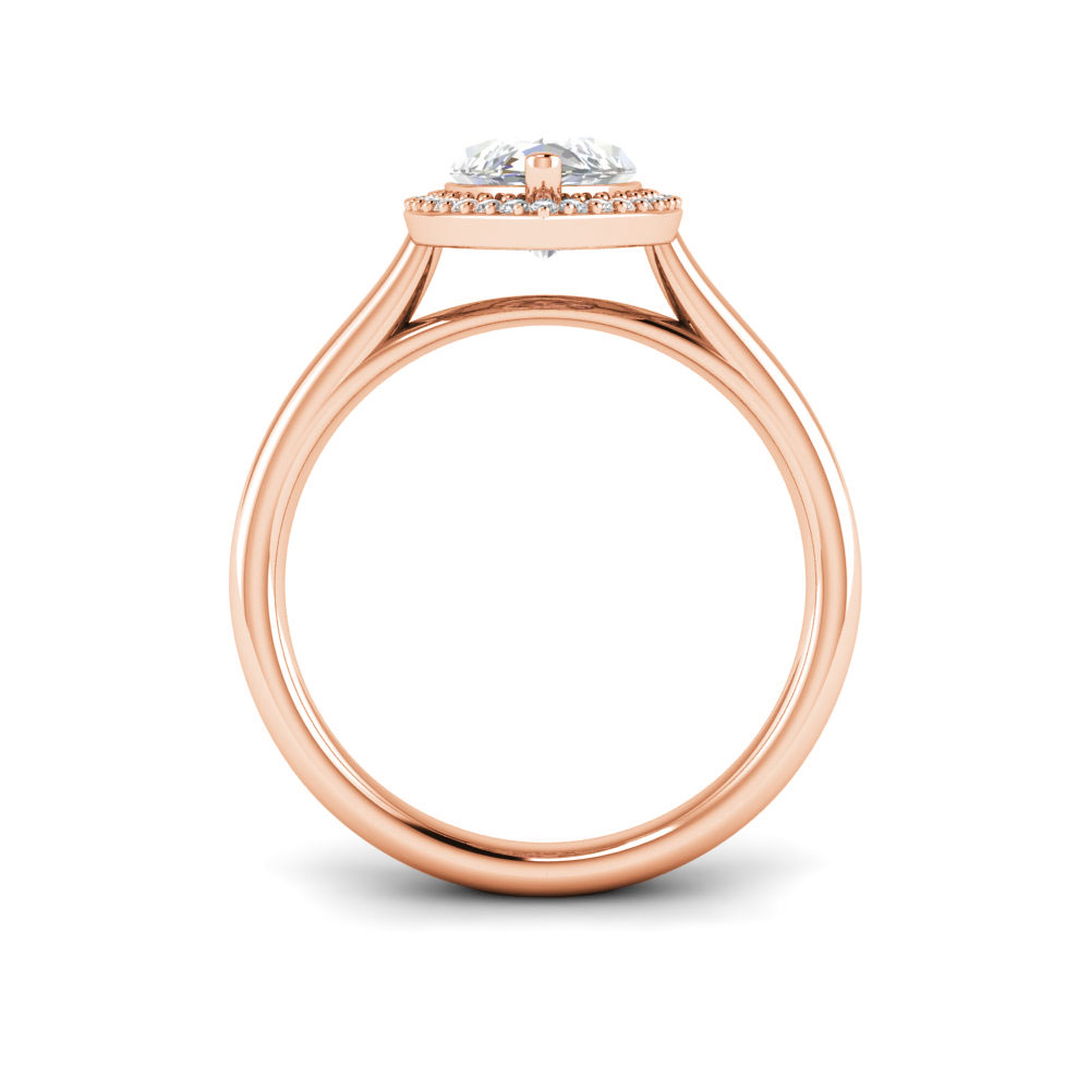 3 Ct Marquise Near Colorless Lab Diamond & 0.15 Ctw Lab Diamond Halo Engagement Ring