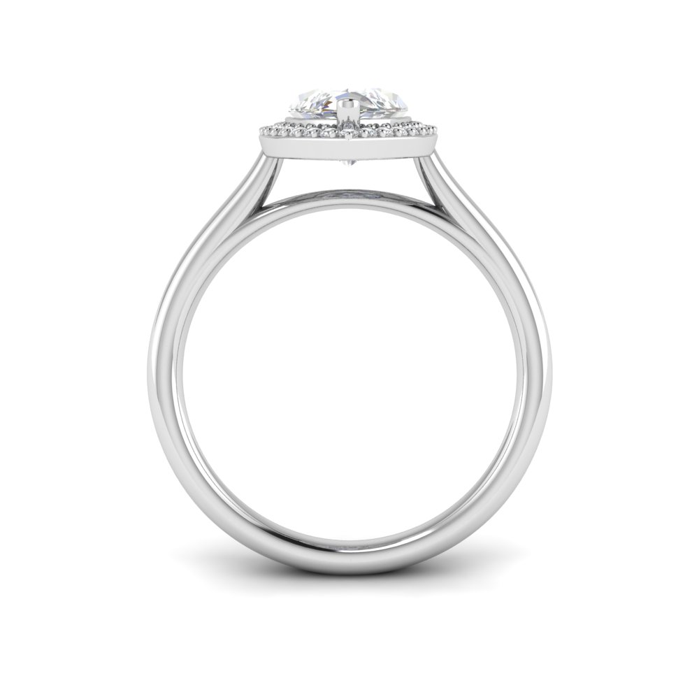 3 Ct Marquise Near Colorless Lab Diamond & 0.15 Ctw Lab Diamond Halo Engagement Ring