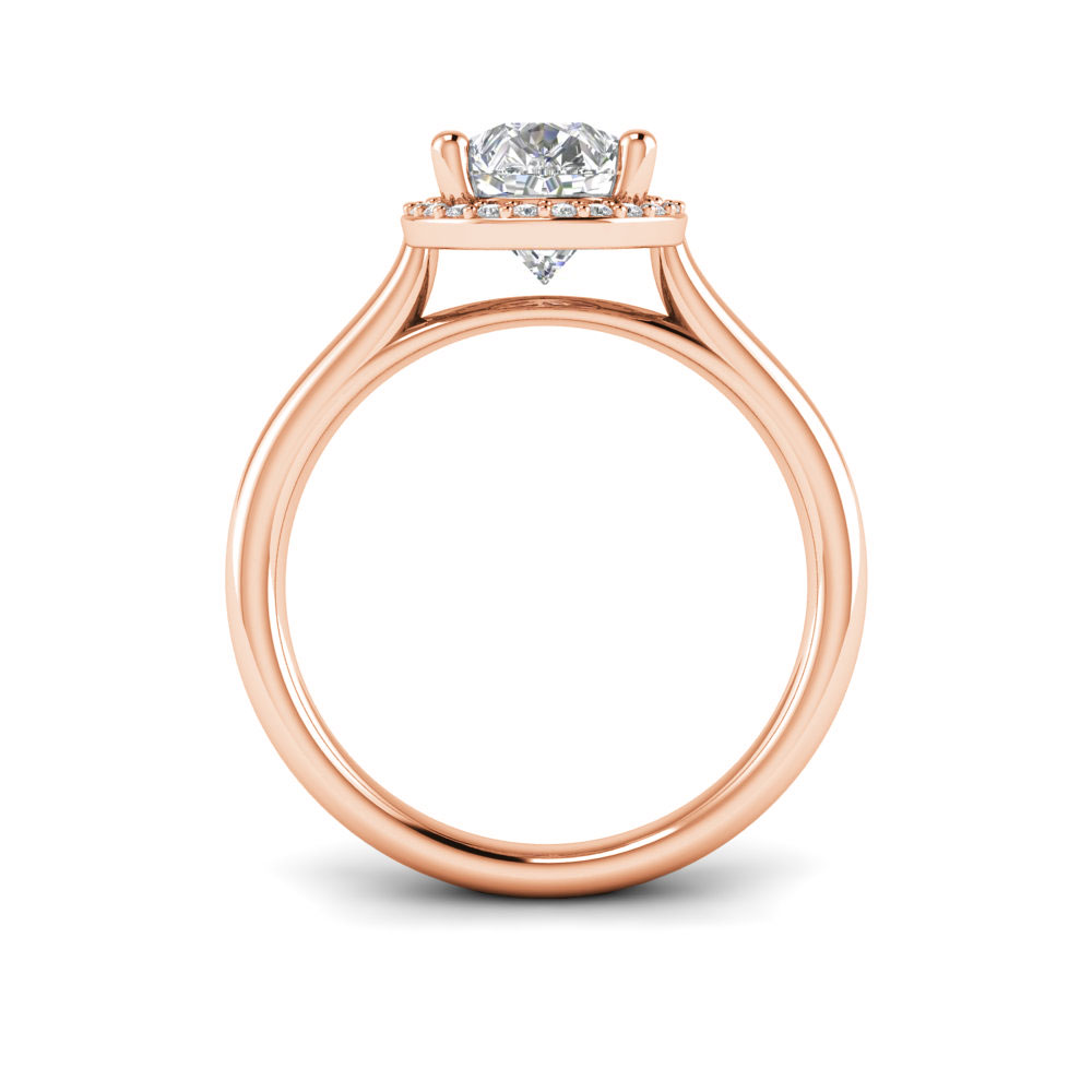 3 Ct Pear Near Colorless Lab Diamond & 0.15 Ctw Lab Diamond Halo Engagement Ring