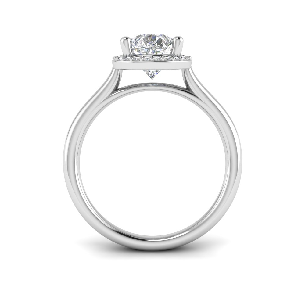 3 Ct Pear Near Colorless Lab Diamond & 0.15 Ctw Lab Diamond Halo Engagement Ring