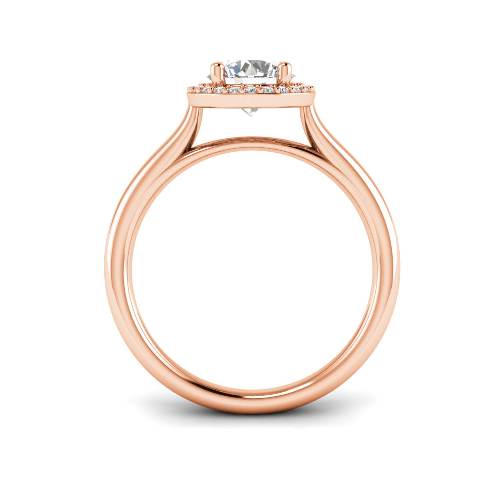 1.5 Ct Round Near Colorless Lab Diamond & 0.15 Ctw Lab Diamond Halo Engagement Ring