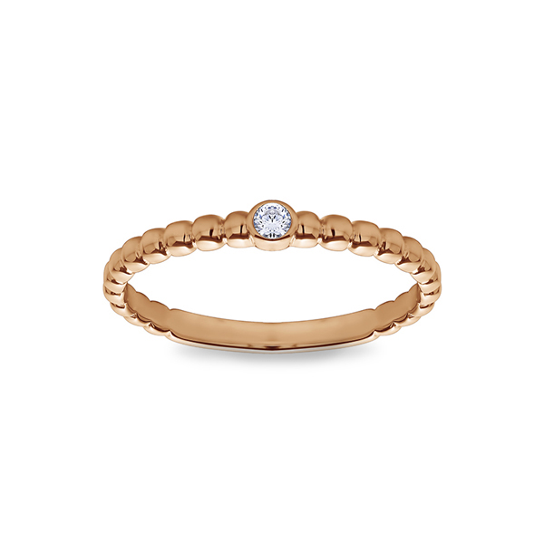 Single Near Colorless Lab Diamond Stackable Ring
