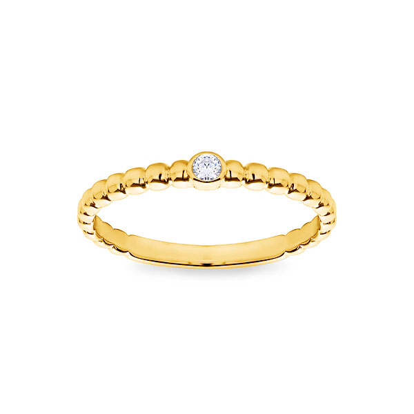 Single Near Colorless Lab Diamond Stackable Ring