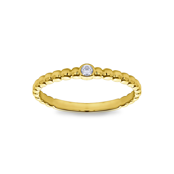 Single Near Colorless Lab Diamond Stackable Ring